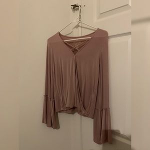 Long Bell-Sleeved AE Top! (rosy pink) !!NEVER WORN
